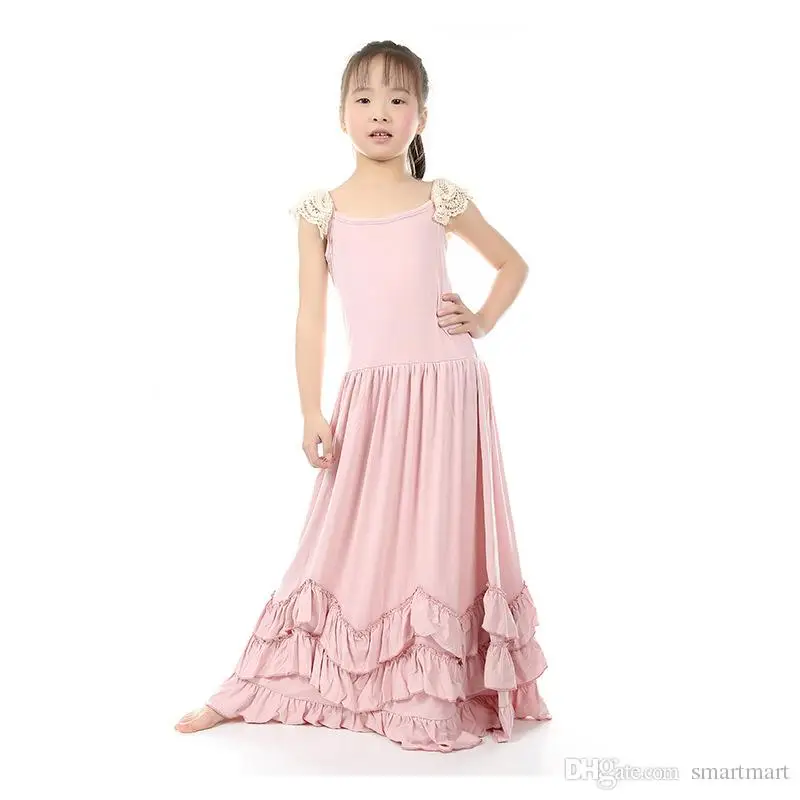 girls pink maxi dress