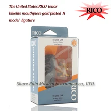 Жесткая Резиновая бакелитовая мундштук, покрытая золотом, в США, RICO tenor(без мундштук), HTS1G