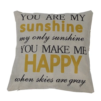 

"You are my Sunshine "Linen Leaning Cushion Throw Pillow Covers Pillowslip Case