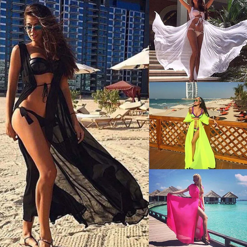 

Pareo Beach Cover Up 2019 Women Floral Embroidery Bikini Cover Up Swimwear Robe De Plage Beach Cardigan Bathing Suit Cover Ups