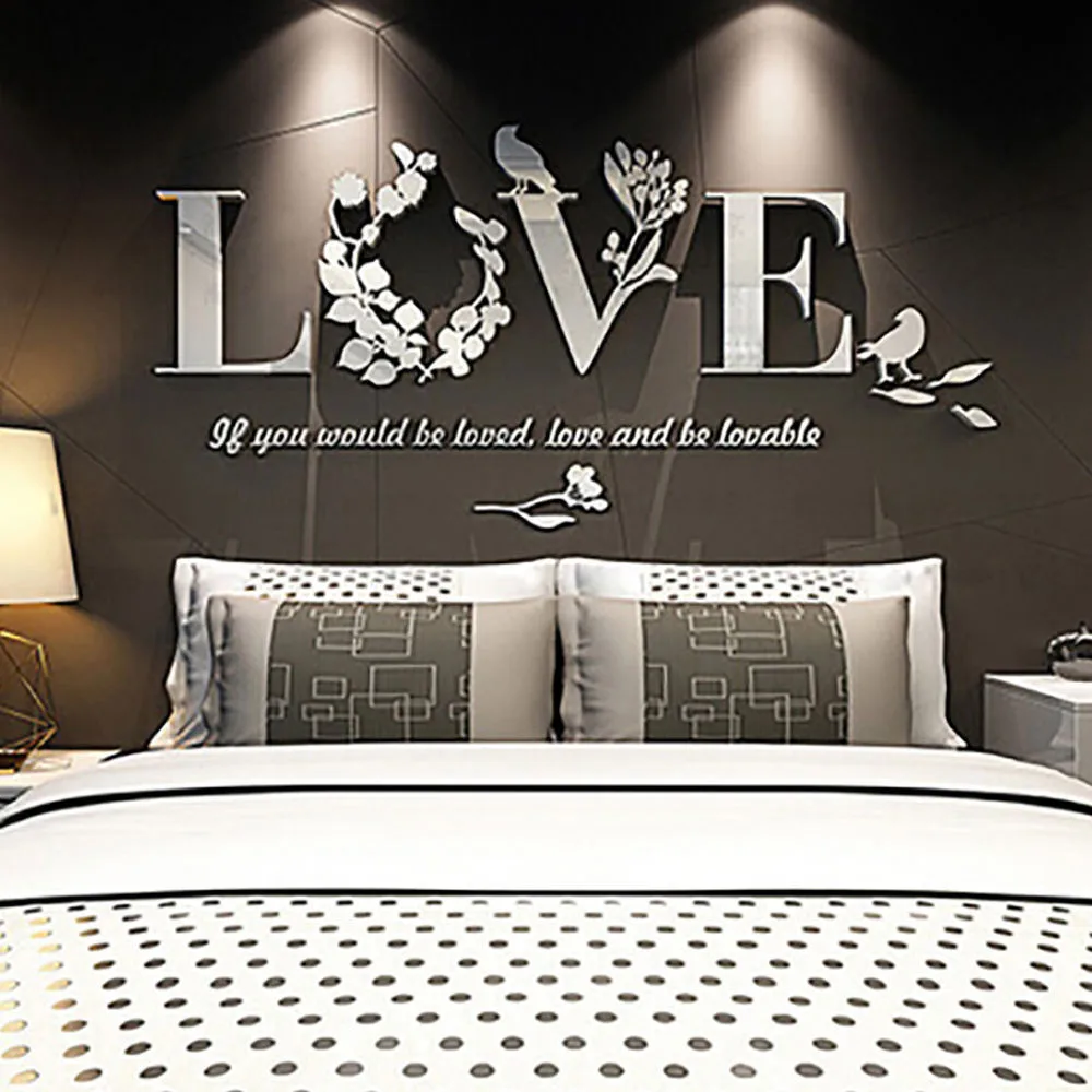 DIY 3D Leaf LOVE Stylish Wall Sticker Art Vinyl Decals Acrylic Mirrored Decor Bedroom Living Room Decor Removable Sticker Hot!
DIY 3D Leaf LOVE Stylish Wall Sticker Art Vinyl Decals Acrylic Mirrored Decor Bedroom Living Room Decor Removable Sticker Hot!