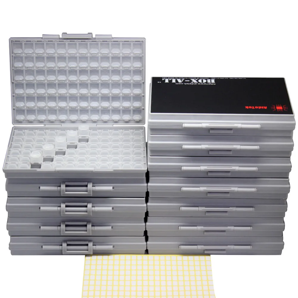 AideTek 12 BOX-ALL-144 Enclosure box SMD SMT 144 components organizer 0805 0603 0402 RC plastic part box lables 12BOXALL AideTek 12 BOX-ALL-144 Enclosure box SMD SMT 144 components organizer 0805 0603 0402 RC plastic part box lables 12BOXALL
