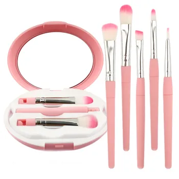 

5 Pcs Makeup Brush Foundation Eyebrow Brush Cosmetics Blending Convenient And Cute Makeup Brushes Tool Set #Zer