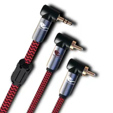 1/8” Stereo 3.5mm to 2 RCA Audio Cable For CellPhone Computer Laptop Connect Home Theatre Speaker Sound System 1m 2m 3m 5m