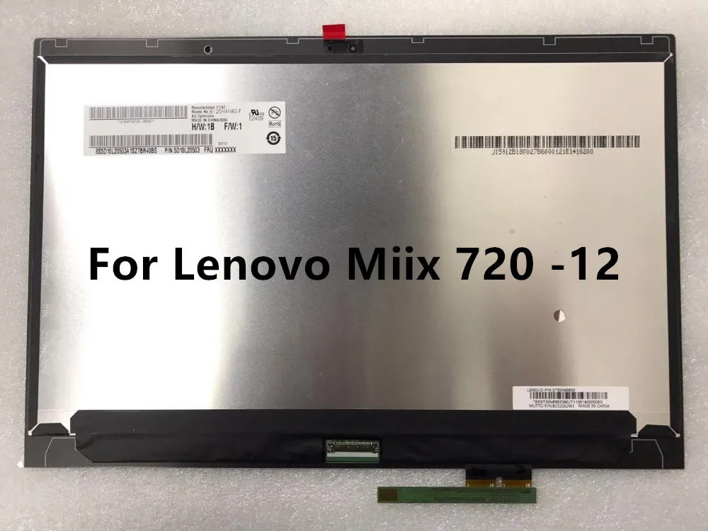 Новый оригинальный с рамкой для lenovo Miix 720-12 miix720-12IKB сенсорный сборная экран B120YAN01.0 1920*1080