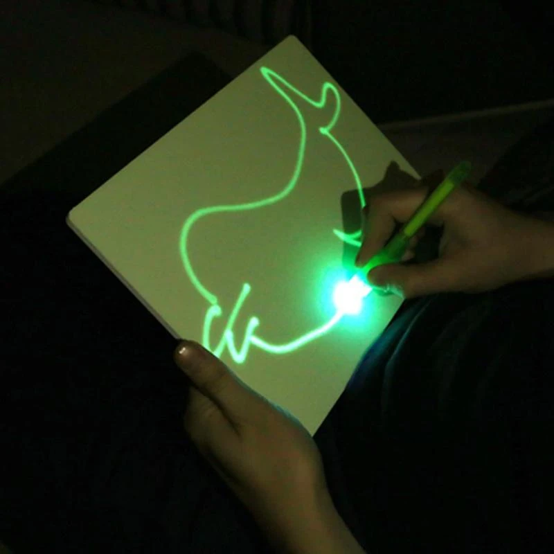 

Freeze Light A3 A4 A5 Draw with Light in Dark Children Kids Funny Toy Drawing Board Set English Langues 2019 Boys Girls Toy