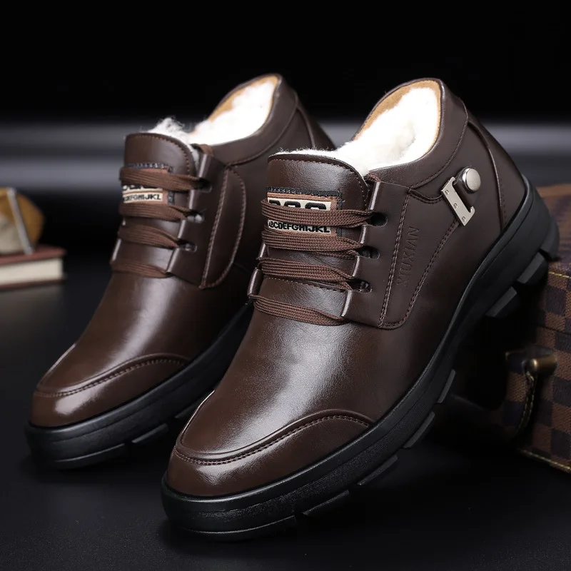 Tamaño Nuevo Inferior Cálido De Calzado Alta Antideslizante Hombres Hombre Invierno Más Algodón 38 brown Backcamel Zapatos Blcak Grueso Lana 44 Terciopelo Calidad Para dqxIUwPd0