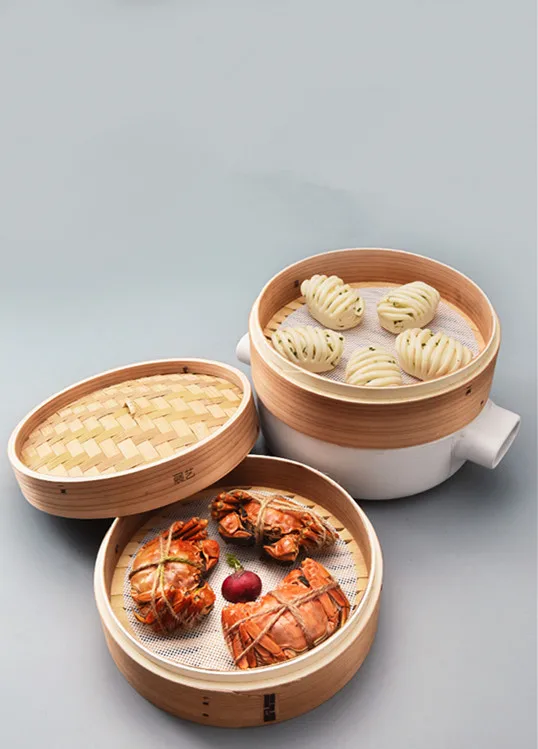 Маленькая Пароварка для китайских булочек на пару деревянных домашних булочек для выпечки