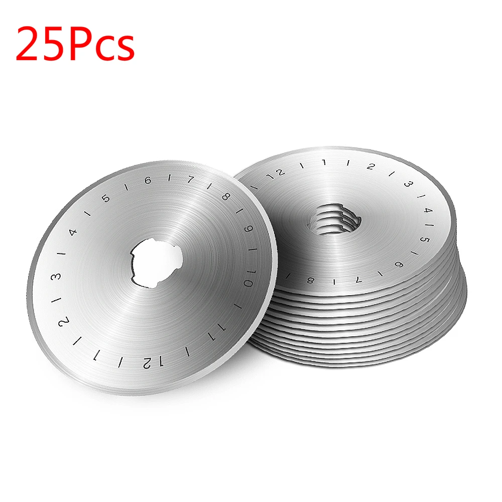 

Dropshipping 25pcs 45MM/28MM Rotary Cutter Cutters Blades + 1Pcs plastic box for (5 or 10 blades)