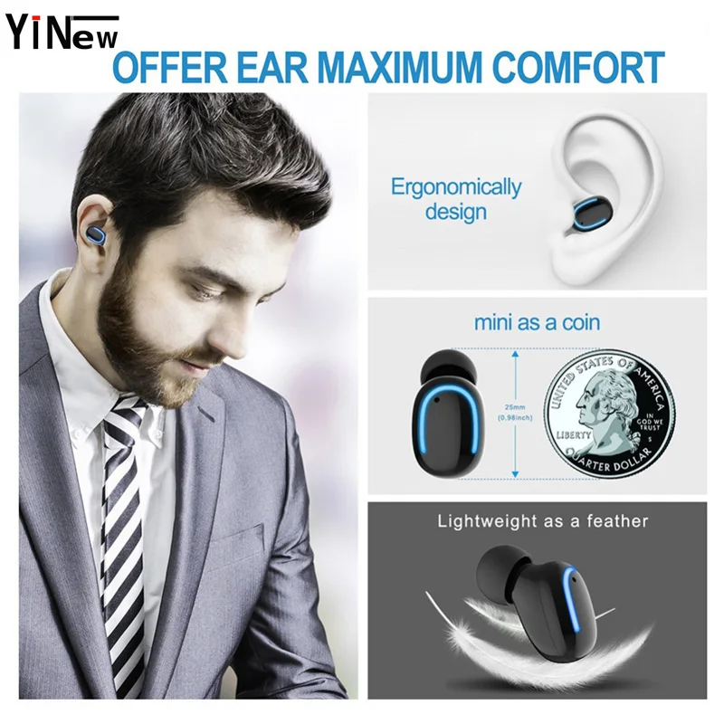 Q13S TWS Bluetooth 5 0 гарнитура Мини Близнецы беспроводные стерео наушники вакуумные