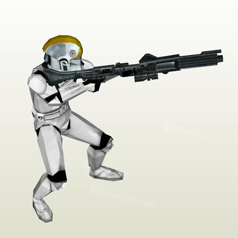 Бумажная модель клон десантник пилот Звездные войны ремесло самодельная Бумажная модель Досуг декоративная головоломка