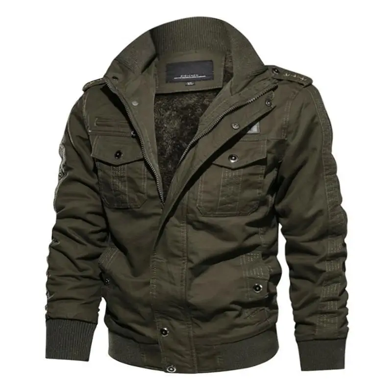 

6XL Thermal Military Jacket Men 2019 Winter Casual Jacket Coat Thick Army Pilot Jackets Air Force Cargo Jaqueta Fleece Lining