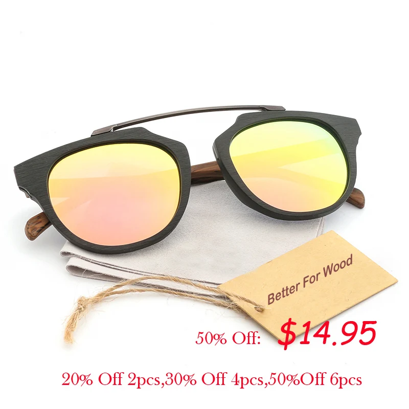 Брендовая дизайнерская обувь мужские солнцезащитные очки ретро Для женщин бамбук дерево зерна Солнцезащитные очки для вождения поляризованные линзы UV400