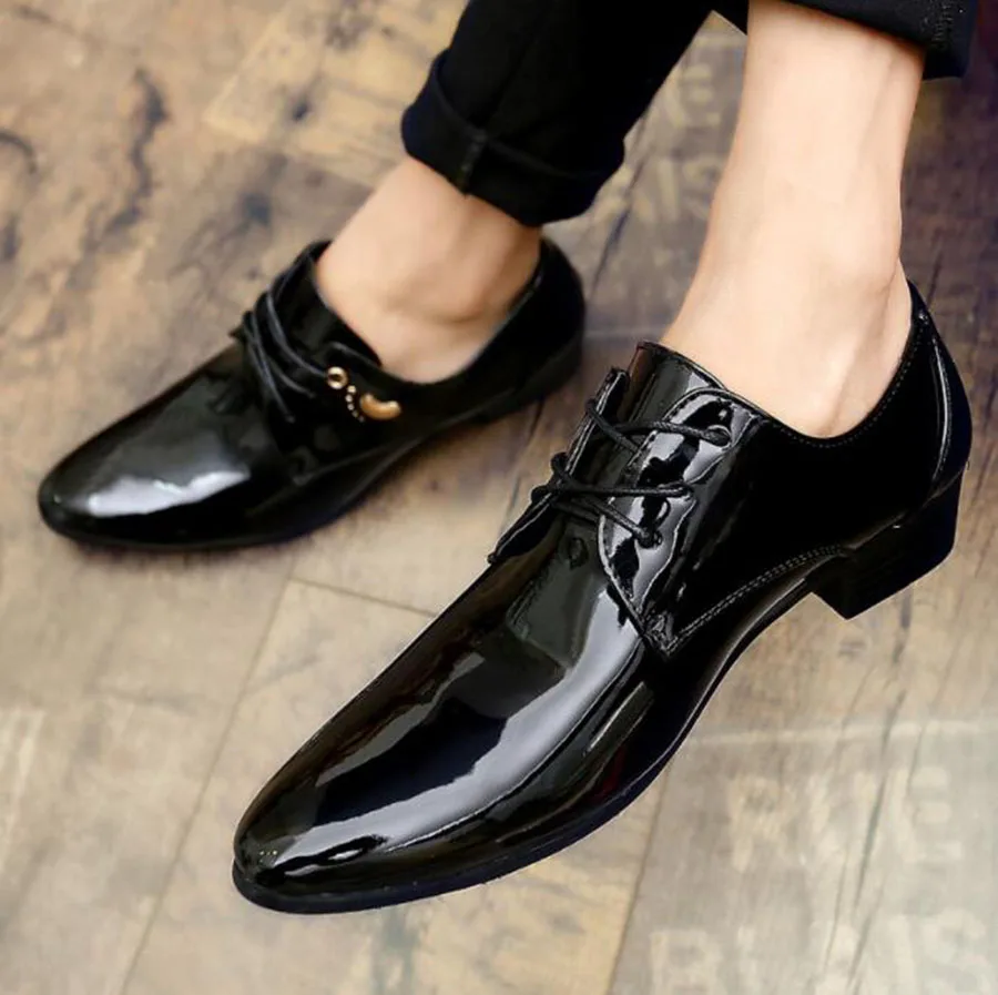 Туфли Мужские Лакированные Черные Купить