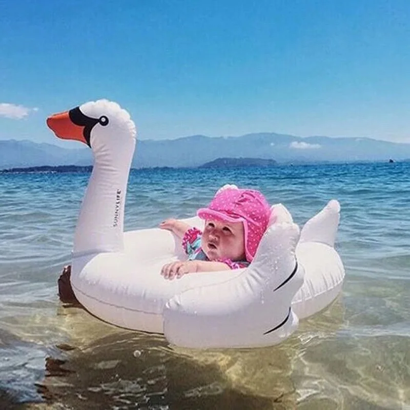 FDBRO Swimming Rings Baby Swan Dount Seat Inflatable Pool Float Summer Water Fun Toy Kids In The | Спорт и развлечения