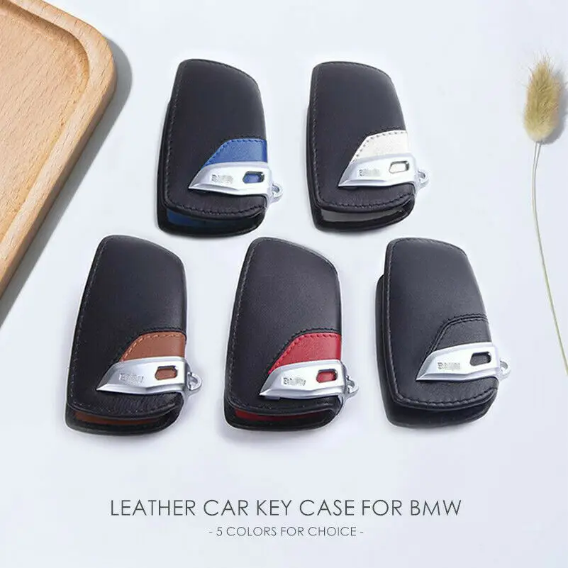 

NEW Leather Car Key Holder Bag Cover Case Sport Line For BMW 2 3 5 Series X3