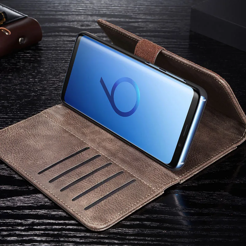 DG. MING чехол кошелек из натуральной кожи для Samsung Note 8 9 визитница защитный Galaxy S7 Edge S8