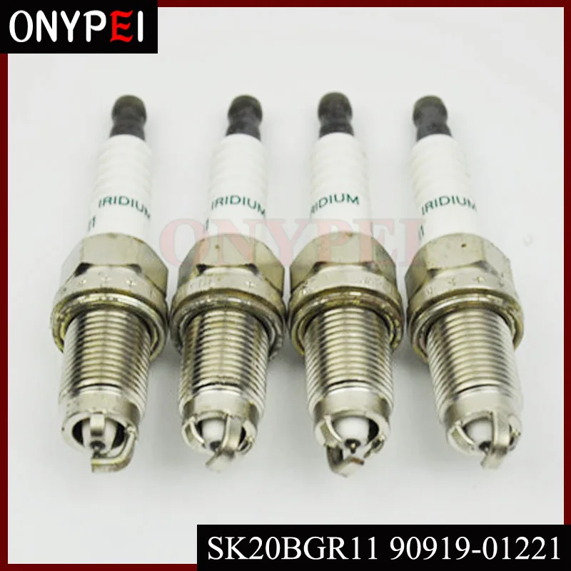 4 шт. иридиевая Свеча зажигания 90919-01221 SK20BGR11 для Toyota Avensis RAV4 Vista Noah 9091901221