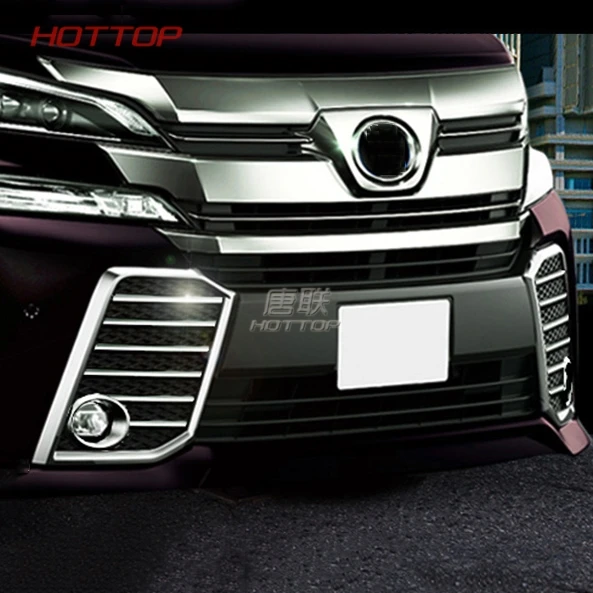 Передний Chrome туман светильник покрытие полосы для Toyota VELLFIRE 2015 2016 2017 бампер