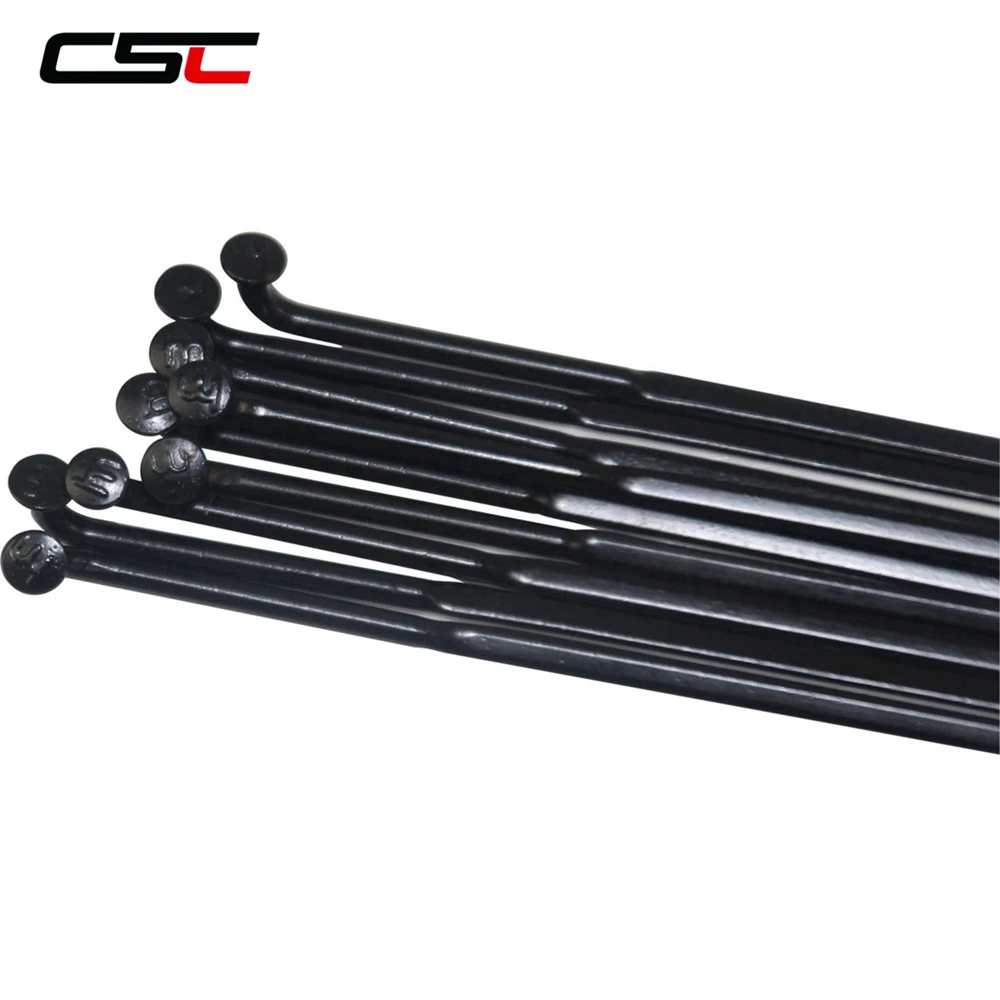 Bicycle Spokes Bike Spokes Nipples 12 piece Ultralight 4.3g/pcs CN MAC 424 Aero Bladed Spokes with Alloy Nipples for Road/MTB, J-bend / Straight Pull