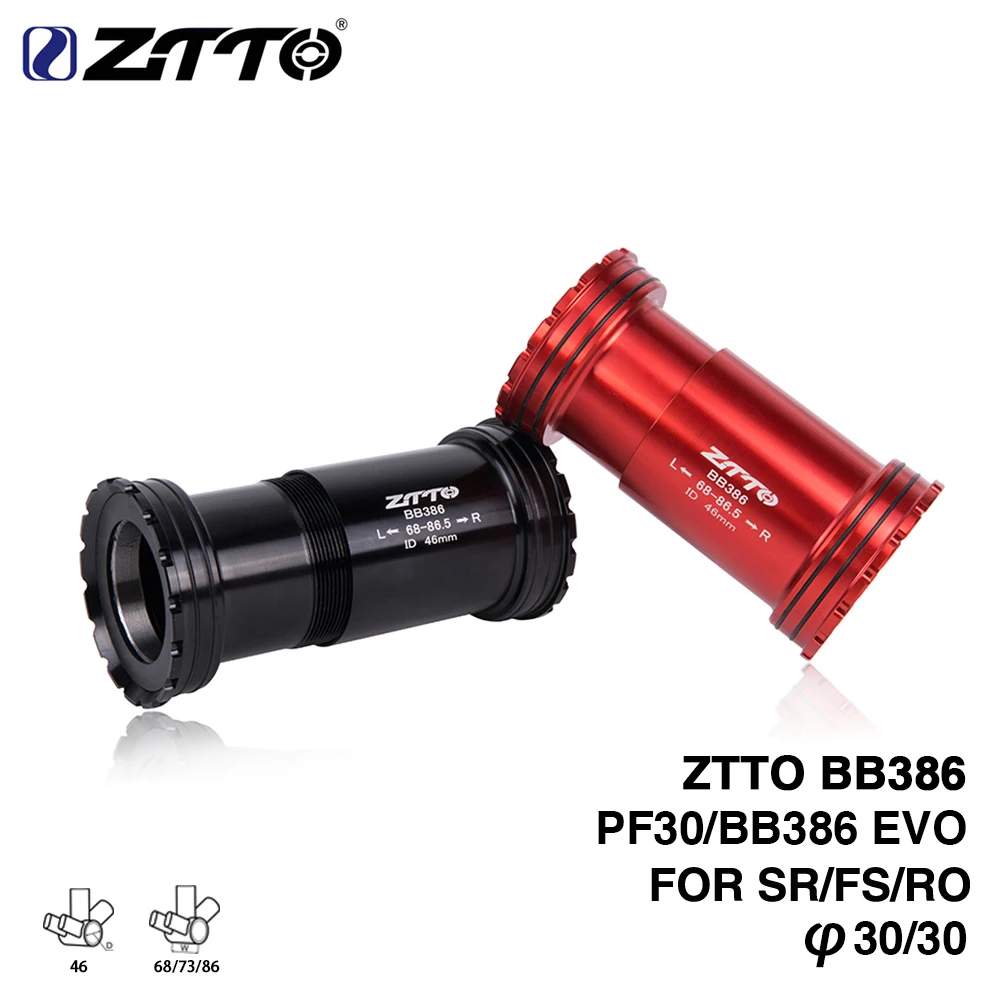 

ZTTO BB386 EVO Axle PF30 30 bike Press Fit Bike Road Bike MTB Rotor 3D BB K force 30mm Chainset pedal