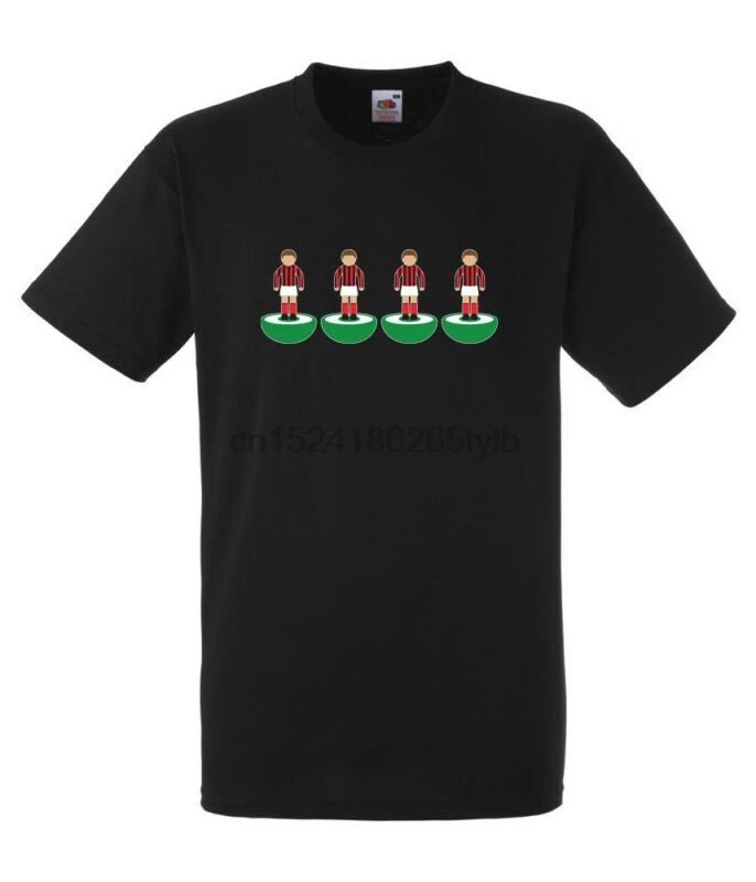 

Subbuteo Back Four AC Milan Black T-SHIRT ALL SIZES
