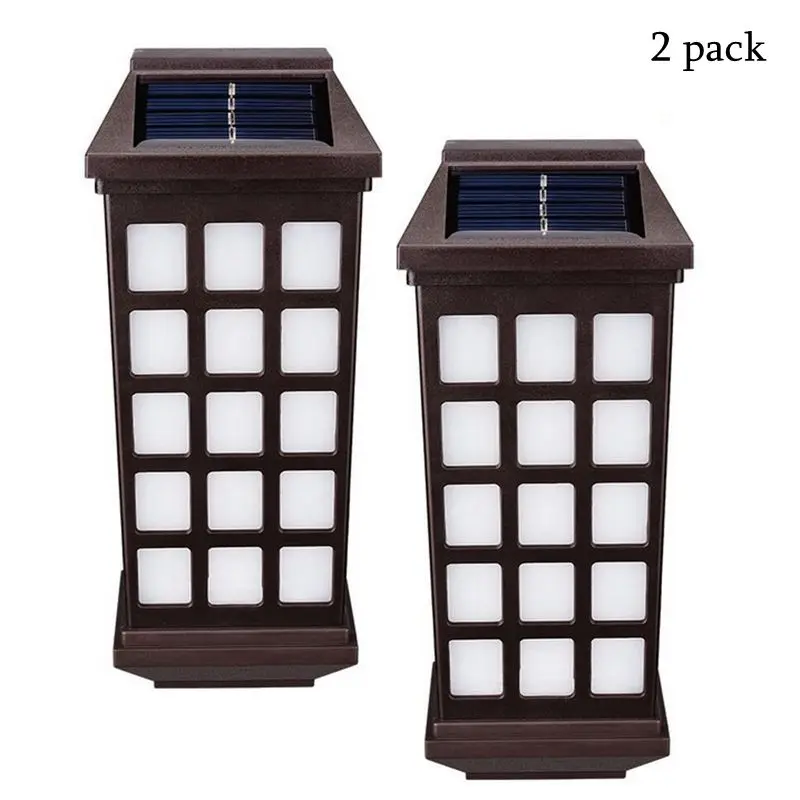

2PCS/Lot LED Solar Light Waterproof Outdoor Solar Fence Light Pathway Porch Garden Lights Solar Wall Light Landscape Lamps Decor