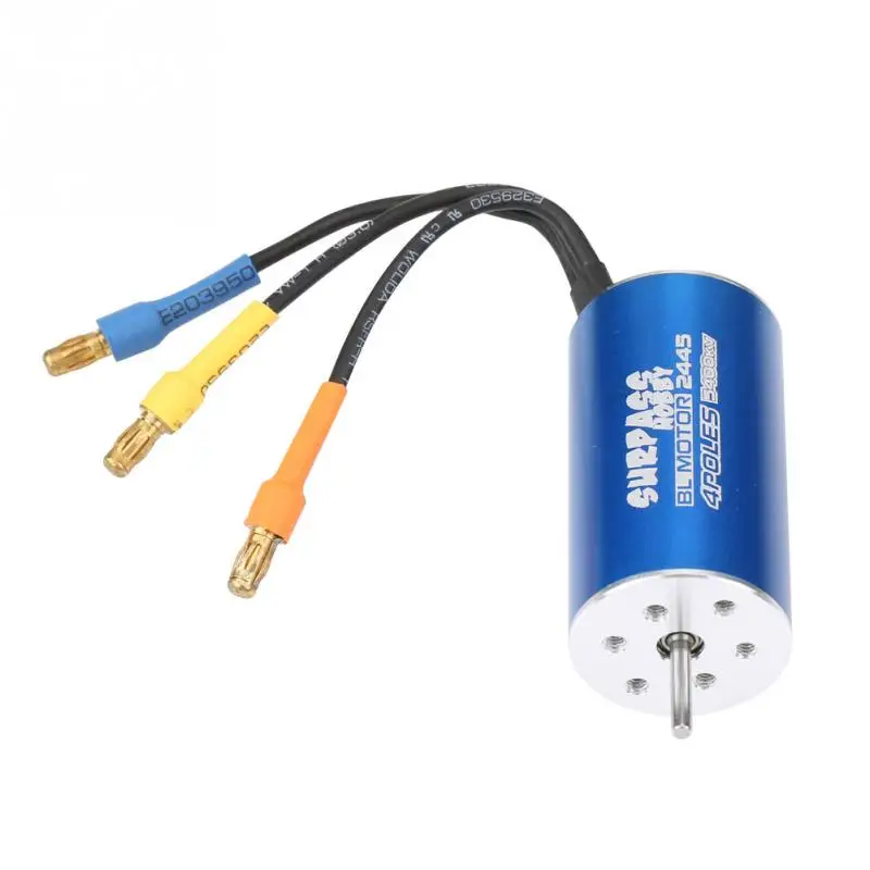 RC моторы 4 полюса 2445 5400KV бесщеточный двигатель 2 3 мм вал для 1/16 1/18 Модель