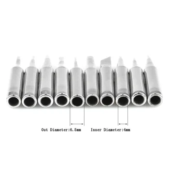 

NEW 10pcs/Set Soldering Iron Tips 900M-T-B Lead-free For Hakko Rework Station UK