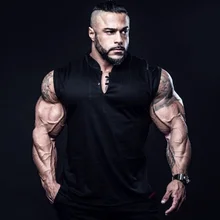 Новая модная мужская хлопковая майка для спортзала, майка для фитнеса, майка для бодибилдинга, тренировок, спортивная майка, Мужская майка, топы, рубашка, одежда для спортзала