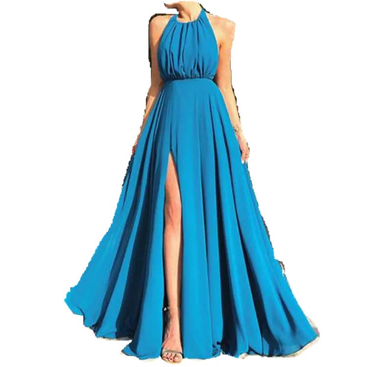 

Sexy Women Wrap Club Boho Dress Backless Bandage Long Maxi Dress Party Robe Halter Beach Splits Dress Femme