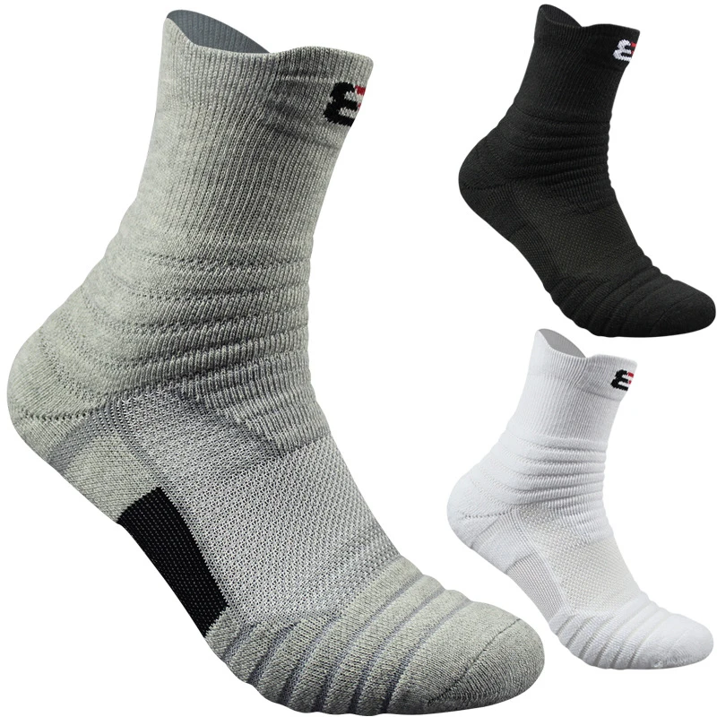 

High Quality Cotton Thicken Bottom Men Socks Crew towel socks Professional Casual Socks