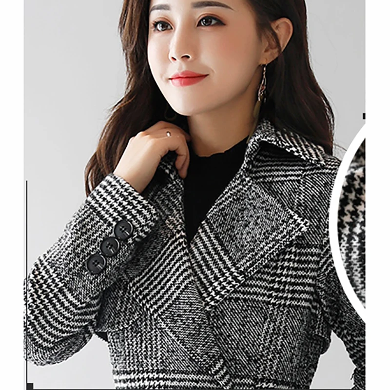 Treillis Manteau Paragraphe Féminins De D'hiver Et Modèles Grossière Hiver Laine 2018 Veste Femmes Long Gris Automne Iq0xFxpH