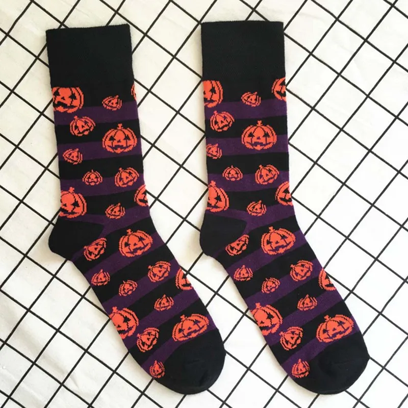 Cosplay&ware Bats Pumpkin Cartoon Socks Men Knee-high Halloween Cosplay Cotton Crew Spring Autumn Casual -Zentai shop online HTB142bKe8Gw3KVjSZFwq6zQ2FXaG.jpg