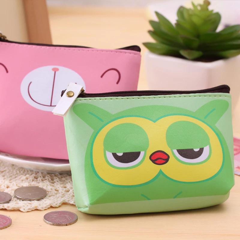 

500pcs/lot  Lovely Cartoon Women's Purse Ladie Coin Purses Vintage Women Storage Bags Purse for Coins Women Wallet Pouch