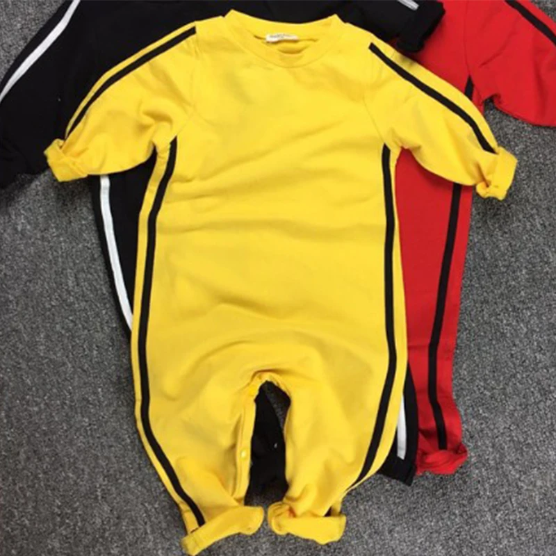 Baby Boys Clothing Romper Chinese Kong Fu Infant Cotton Jumpsuit Hero Bruce Lee Newborn Baby Costume Climbing Clothes