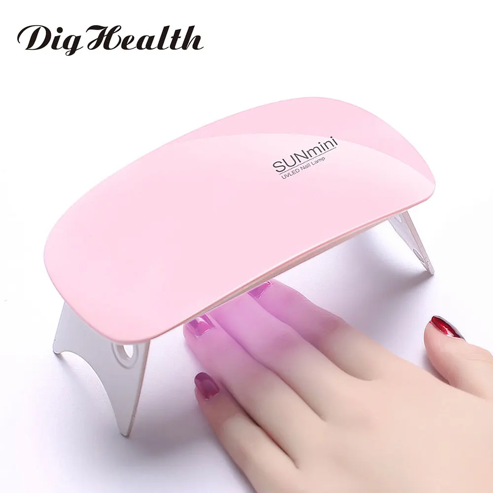 

Dighealth 6W Mini USB Portable UV LED Lamp Gel Nail Dryer Fast Dry 30s Lampa Led Manicure For Home Use Nail Art Tools