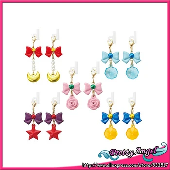 

Original Bandai Sailor Moon Crystal 20th Anniversary Sailor Moon Earphone Charm Gashapon Set Jupiter Mars Mercury Venus