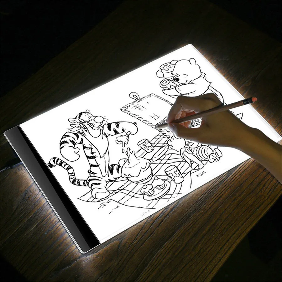 BEIAIDI A4 Graphic Tablet Writing Painting Light Box Dimmable Drawing