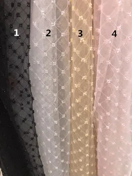 

Cyndi-1.1211 fashionable sequins tulle embroidery french net lace fabric for party dress
