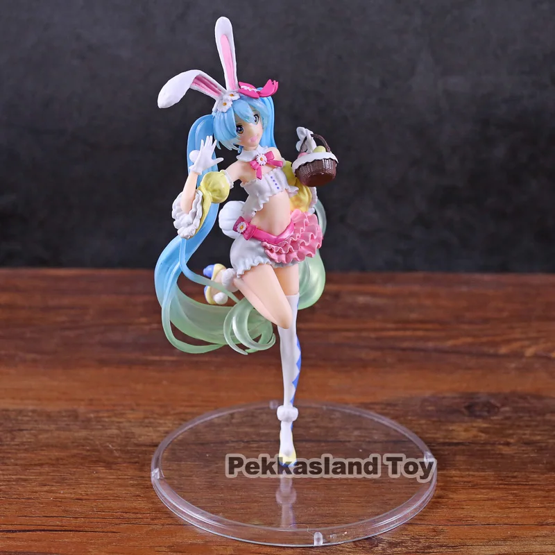 

Hatsune Miku Action Figures Spring Dress Bunny Girl Collectible Toys