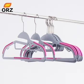 

ORZ 10PCS Clothes Hanger Closet Storage Holder Non-slip Coat Hanger For Garments Pants Underwear Organizer Clothes Drying Rack