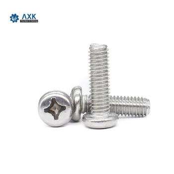 

Head Screws Bolts Phillips Stainless Steel Machine Stainlness High Quality Service Pan 50pcs M2 M2.5 M3 M4 Iso7045 Din7985
