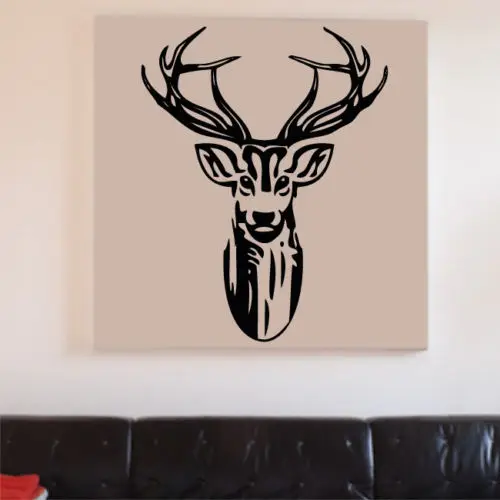Stag Head Antlers Woodland Animals Wall Decal Sticker WS-32537 