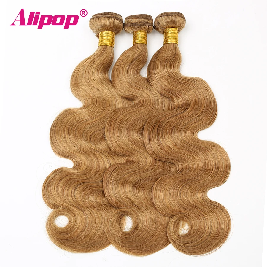 Honey Blonde Bundles Weave Body Wave Hair Bundles Deals 100% Human Hair Bundles Weave Hair Extenstions Alipop Non Remy (18)