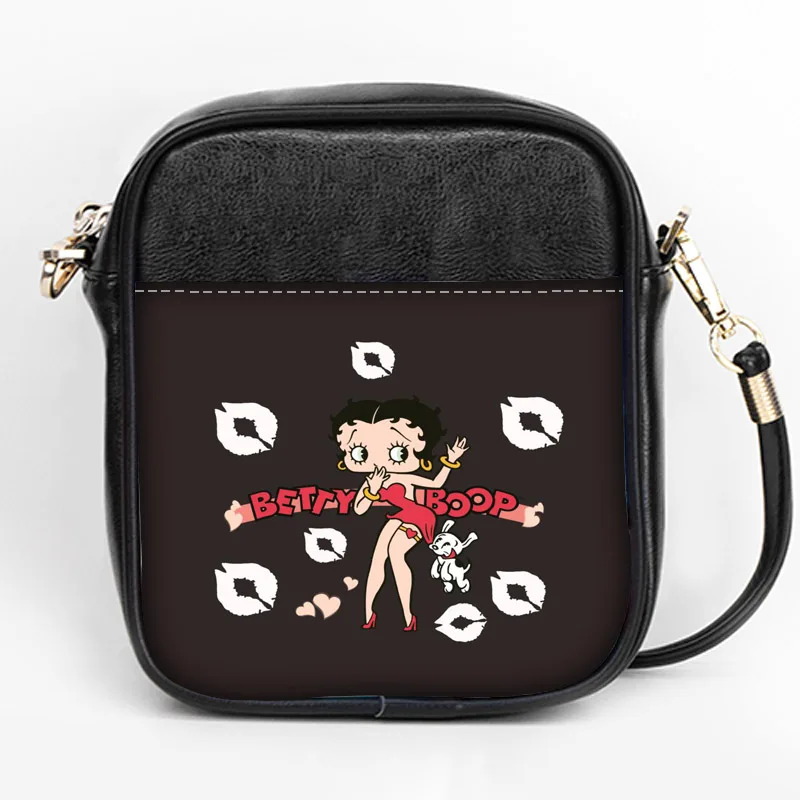 Новая Мода Betty Boop Слинг Сумка на заказ для женщин Слинг сумки на ремне кожа мини девушки Tote вечерние сумки DIY Слинг Сумка - Цвет: 2