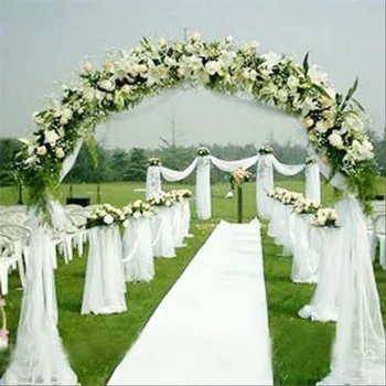 

Hot Sale 75cm Wide Sheer Crystal Organza Fabric Tulle Roll For Wedding Festival Party Decoration 50meter/lot