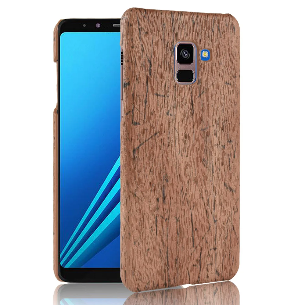 Woodern Skin Retro Leather Case For Samsung Galaxy A8 2018 Luxury Cover