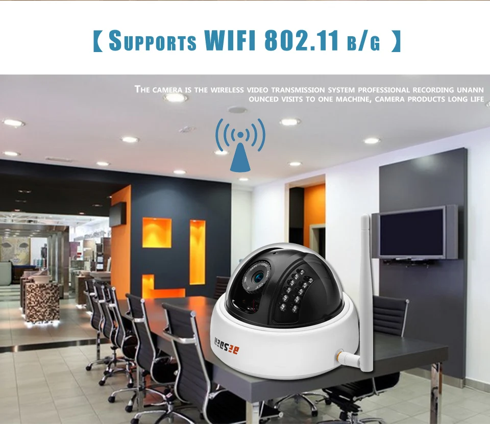 Besder 1080P безопасность Wi-Fi IP камера 64G слот для sd-карты ONVIF Push Alarm Yoosee P2P купольная Беспроводная камера IP Обнаружение движения