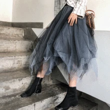 Новое поступление, весенние модные элегантные асимметричные юбки в стиле пэтчворк, женская одежда с высокой талией, T1806037-1